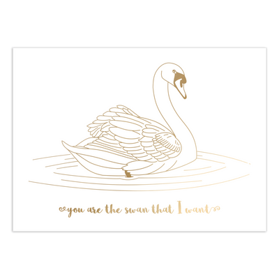 Swan Foil Print