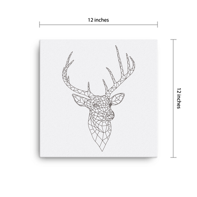 Bare Bones Deer Canvas