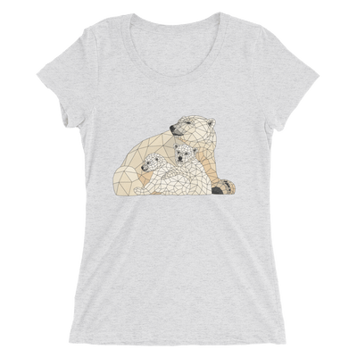 Women's Accentuated Polygon Polar Bears T-Shirt
