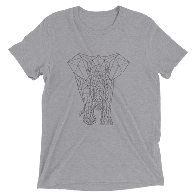 Men's Bare Bones Polygon Elephant T-Shirt