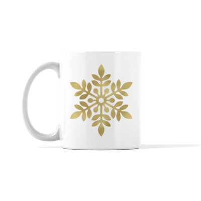 Gold and Silver Snowflake 3 Mug