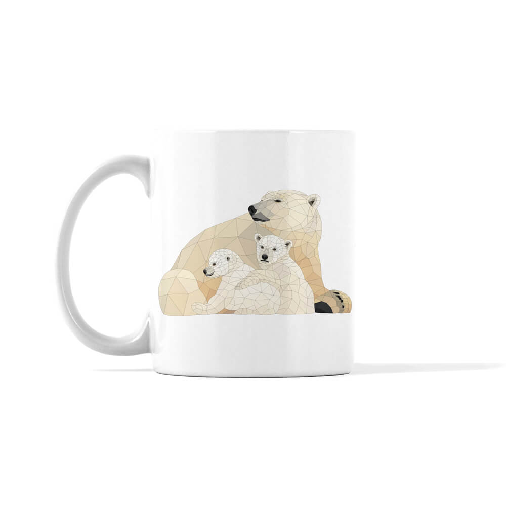 Accentuated Polar Bears Holiday Mug