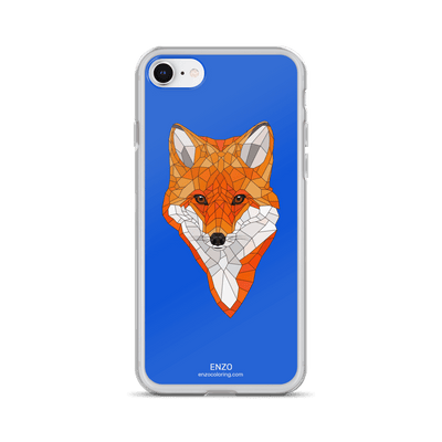 iPhone Royal Blue Bkgrd Fox Phone Case
