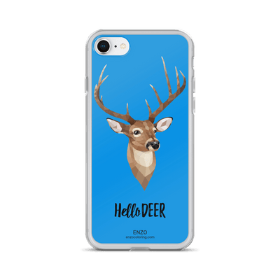 iPhone Blue Bkgrd Deer Phone Case