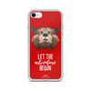 iPhone Red Bkgrd Bear Phone Case