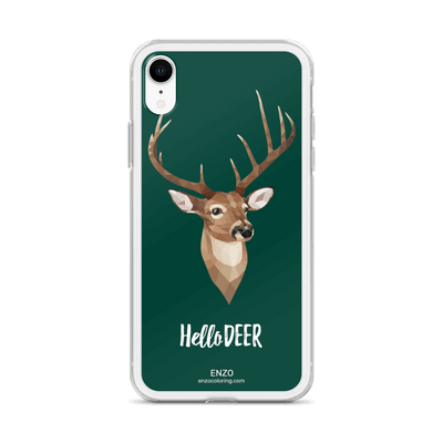 iPhone Green Bkgrd Deer Phone Case
